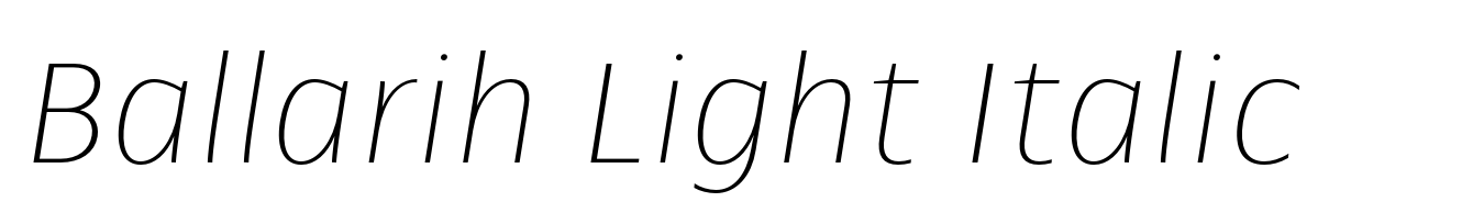 Ballarih Light Italic